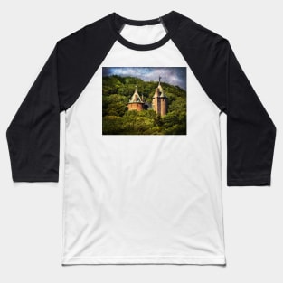 Castell Coch Rising Above The Forest, South Wales Baseball T-Shirt